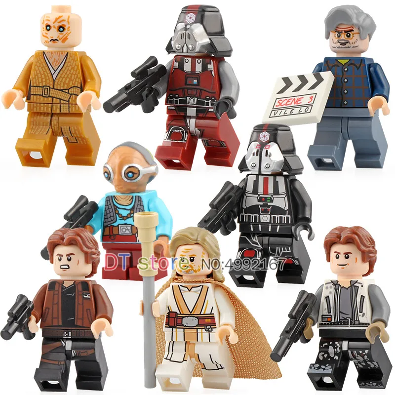 

Legoed Star Wars Action MINIFigureD Han Solo Luke Skywalker Snoke Sith Lord Building Blocks Toys for Children Gift WM6039