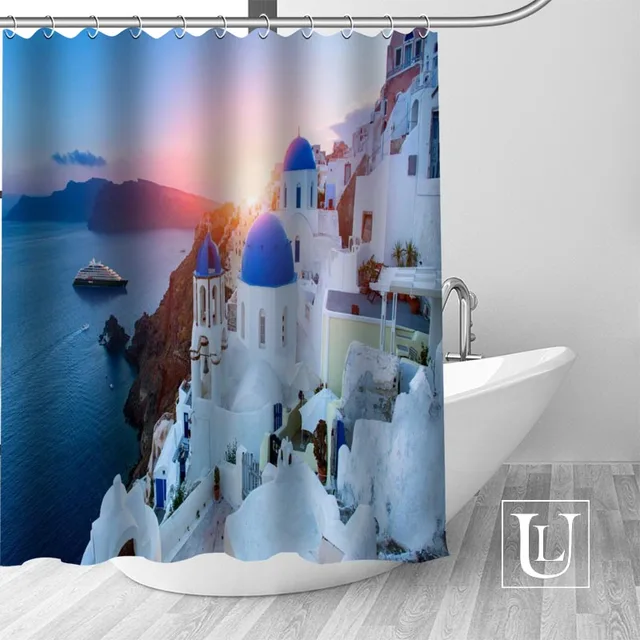 Buy High Quality Custom Greece Shower Curtain