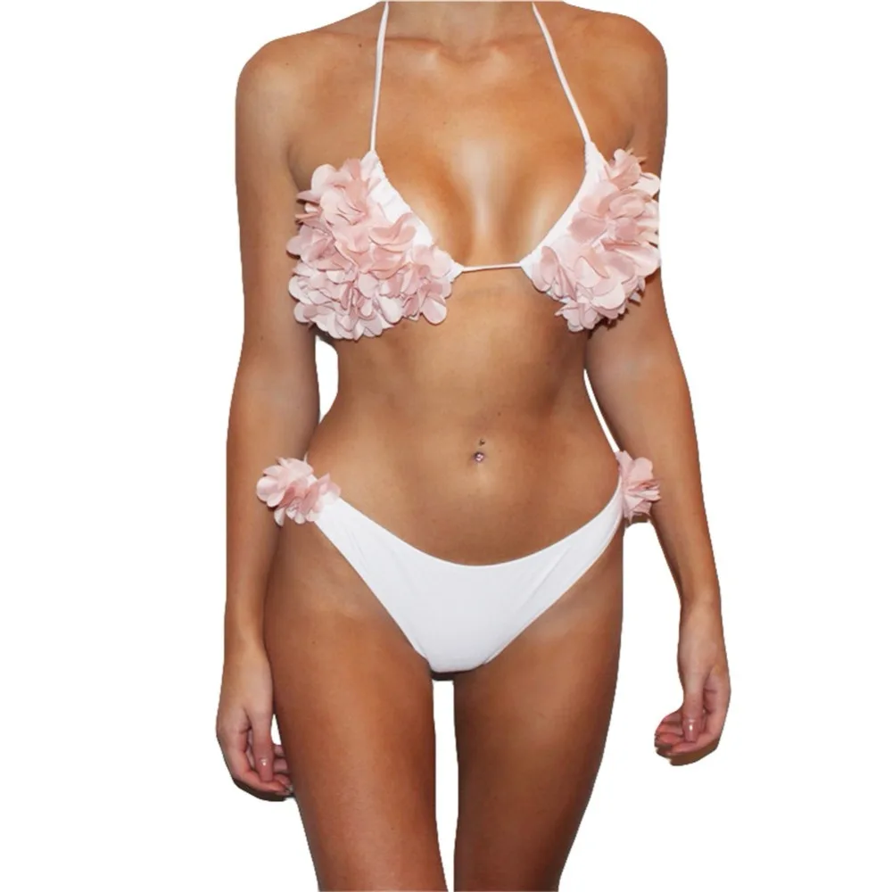3d floral bikini