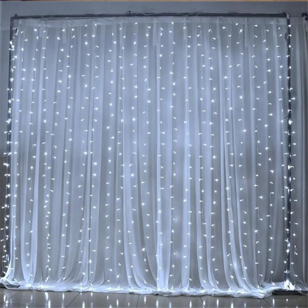 

3X3M LED string light AC220V 300led wedding fairy light waterproof outdoor garden birthday decoration curtain light