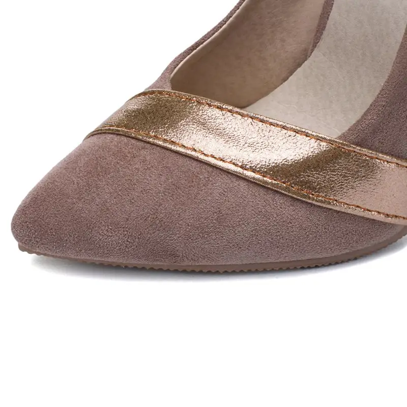 Taoffen Simple Ladies Plus Size 34-48 Super High Heel Shoes Women Spring Party Wedding Club Pumps Office Ladies Thin Heel Shoes