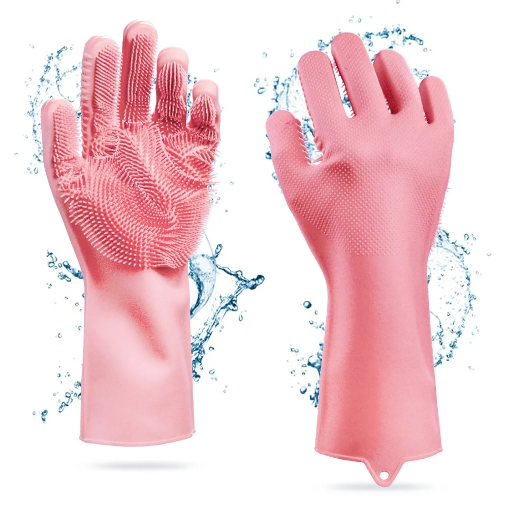Magic Silicone Cleaning Gloves for Washing Dishes Kitchen Dishwashing Gloves Kitchen Household
