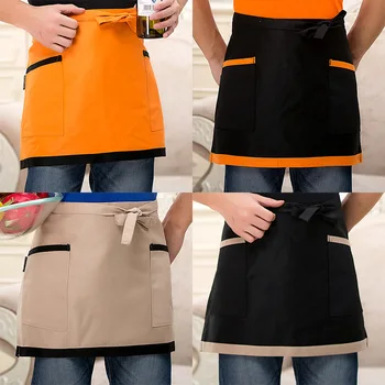 

(10pcs)Waiter bust brief paragraph small apron han edition half restaurant coffee hotel kitchen chef men's and women's apron