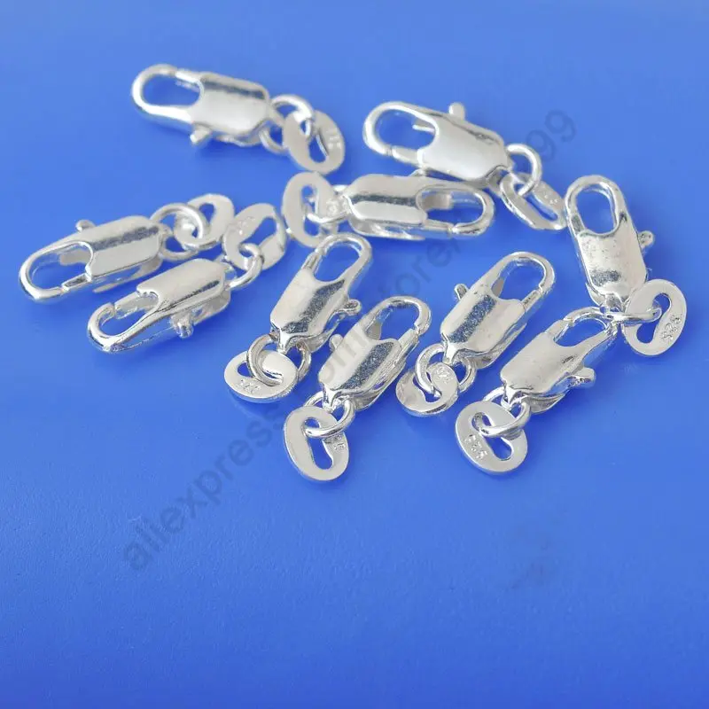 *9mm 925 Sterling Silver Lobster Claw Carabine Trigger Clasp Whole sale Findings