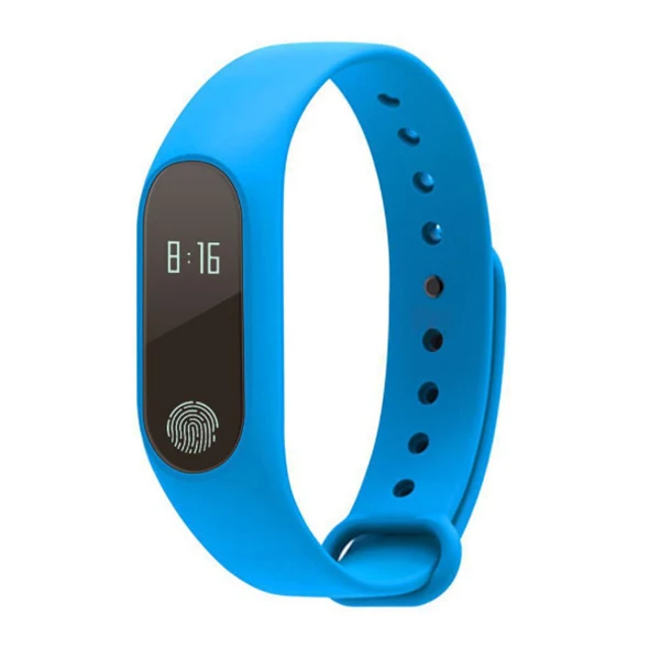 Мужские цифровые часы для фитнеса, спортивные наручные часы, трекер сердечного ритма, браслет для измерения артериального давления, IP67, водонепроницаемые для IOS Android - Цвет: Blue