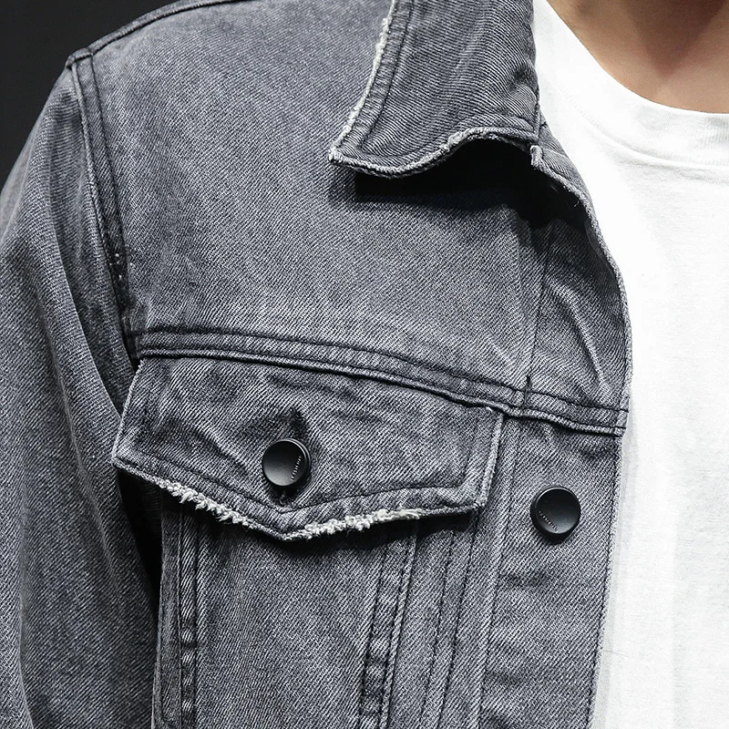 grey colour denim jacket