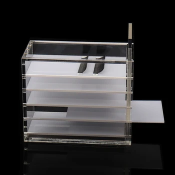 

False Eyelashes Glue Pallet Eyelash Extension Makeup Tool Eyelash Storage Box 5 Layers Clear Organizer Box