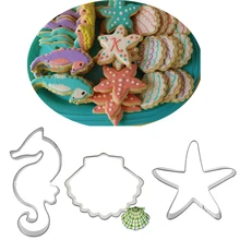 1 шт. Морская Звезда резак для печенья в виде ракушки формы инструменты для торта помадка Сахар ремесло moldes металлический бисквит штамп морская лошадь резак форма для хлеба