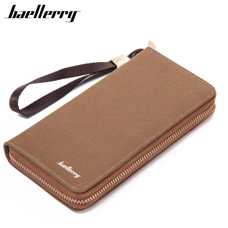 2016 Fashion Man Purse Long Zipper Students Caught Wallet Restoring Ancient Ways Male Canvas Hand Bag