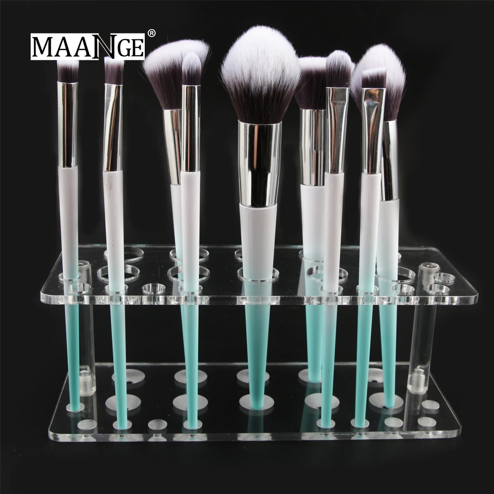 

MAANGE 20Holes Pro Makeup Brushes Holder Acrylic Air Organizer Square Drying Rack Stand for Cosmetic Beatuy Brush Shelf Tools