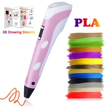3D Pen Printing Pencil Mais Vendidos Printing 3D Pen Birthday Gift PLA Filament 3D Printing Pen for kids Drawing With Plastic sale dewang d7 1 75mm abs pla 3d printing pen doodle kids adult drawing diy filament modeling pencil
