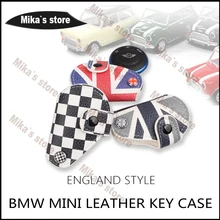 

Car styling~For Mini Cooper Clubman Countryman R56 R57 R58 R60 R61 Accessories Car Genuine Leather Key Bag Case Cover