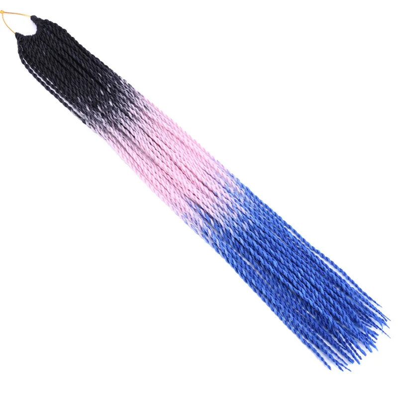 REYNA Сенегальский твист 30 нитей/пакет Ombre волокна синтетической оплетки - Цвет: #12