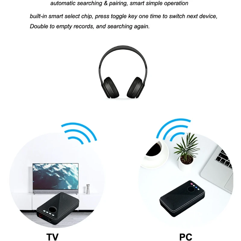 Новый 3 5 мм стерео Bluetooth передатчик + приемник A2DP аудио адаптер для ПК ТВ