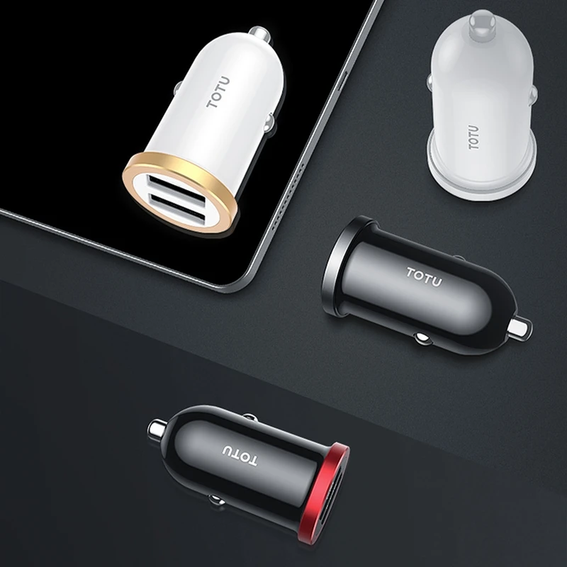 

TOTUDESIGN DCCD-017 DV 5V - 2.4A PC Smart Dual USB Car Charger Second Generation for iPhone, iPad, Galaxy, Huawei and so on