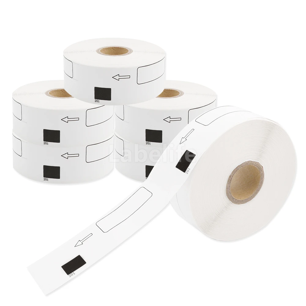 Labelife 6Rolls DK-1201 Compatible for Brother Labels DK-11201 Die-Cut Standard White Paper Address Labels for QL570 QL700