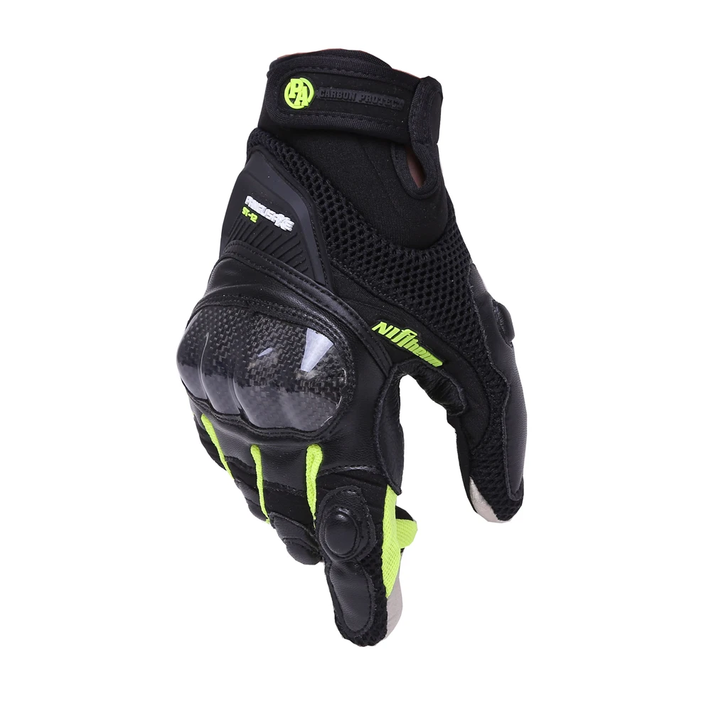 Carbon Fiber Motorcycle Gloves Leather Upgrade Touch Screen Breathable