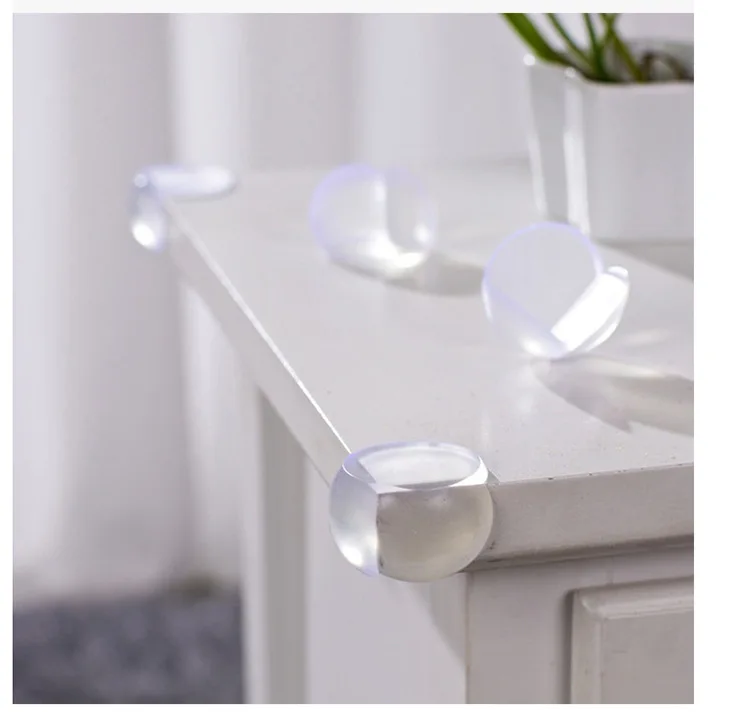 5pcs/lot Soft Clear Rubber Ball glass table desk dege Corner Guards,Baby Child Kids Silicone