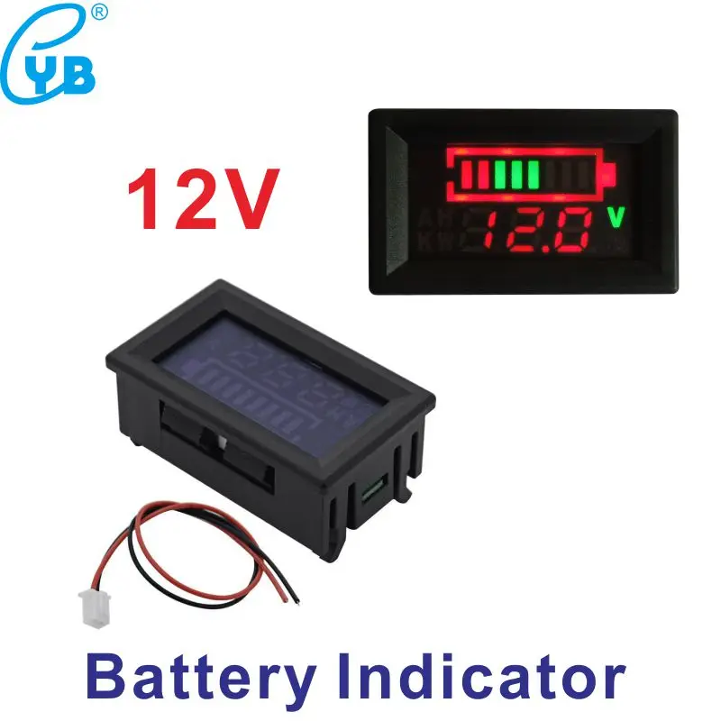 12V ACID Red Lead Battery Capacity Indicator Charge Level Lead acid LED