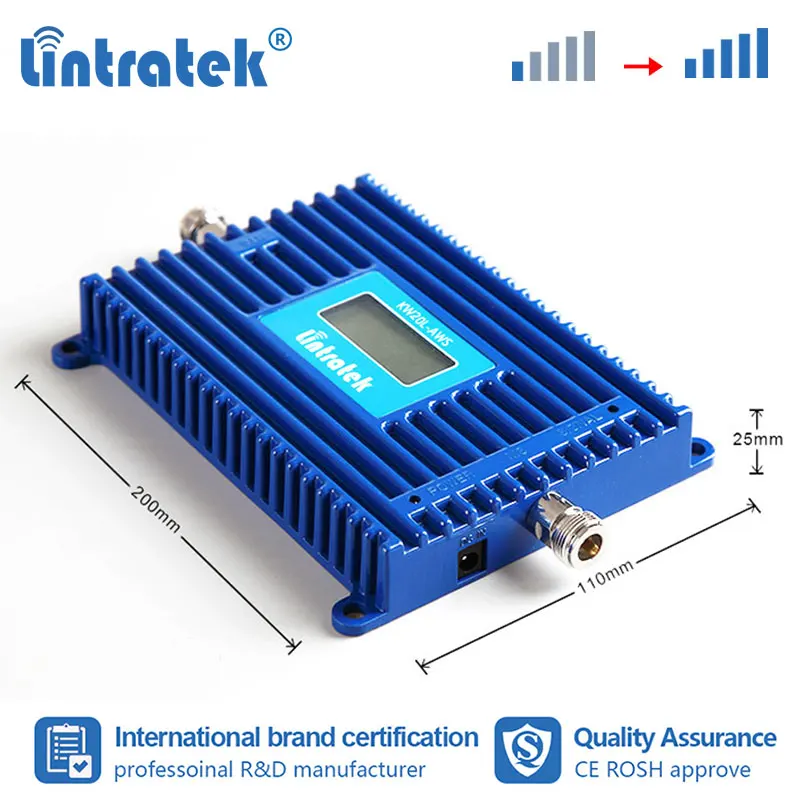 Lintratek GSM 2G 3G 900MHz 70dB усиление UMTS сотовый усилитель повторитель сигнала мобильного