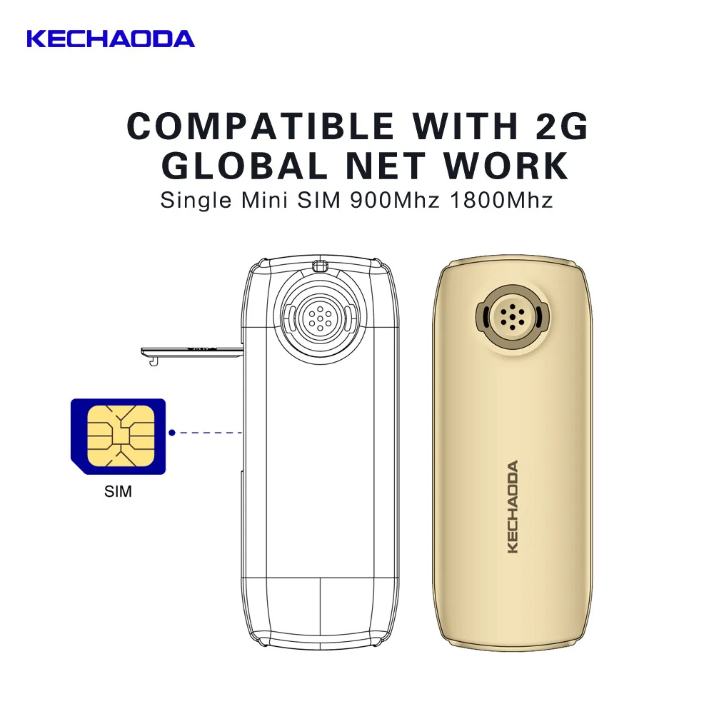 KECHAODA K10 Bluetooth гарнитура Мобильный телефон все-в-одном 0,6" MTK6261DA 32 Мб+ 32 Мб 250 мАч сотовый телефон