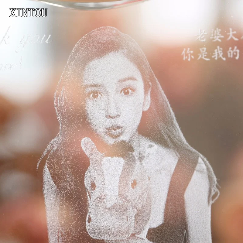 XINTOU Laser Engraved Cadre Photo Corner Heart Shape Customized Wedding Planner Newborn Baby Souven