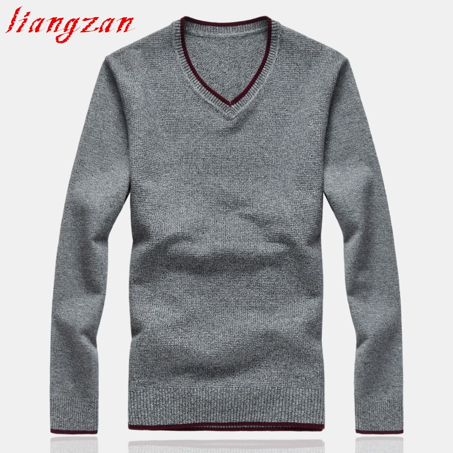 

Men Pullover Wool Sweater Autumn Winter V-Neck Knitwear Brand Casual Warm Blusa Masculina Suete Plus Size M-8XL Sweater SL-K402