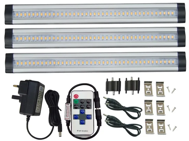 3 Panels Daylight Dimmable Led Under Cabinet Lighting Rf Remote 3 Panels Daylight Dimmable Led Under Cabinet Lighting Rf Remote Control Milk