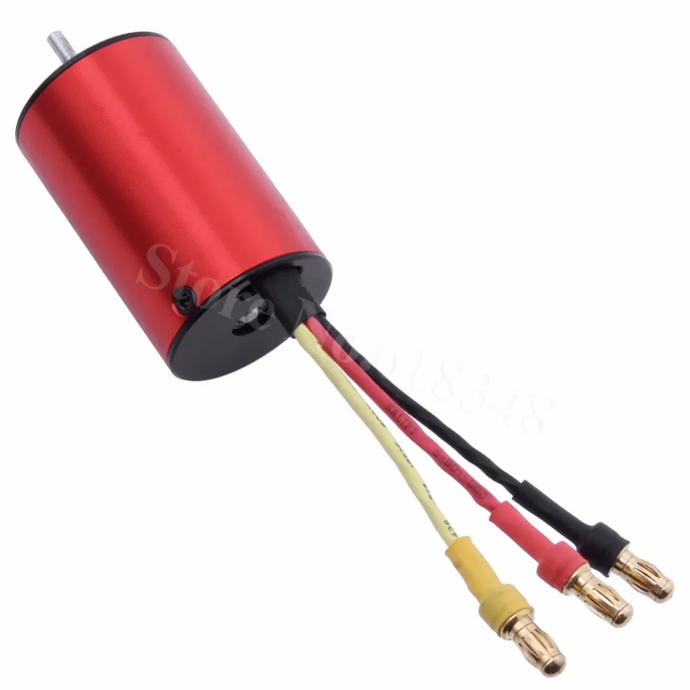 2438 бесщеточный мотор 4200KV 4 полюсный 2 3 мм ось вала для 1/16 1/18 весы пульт ДУ