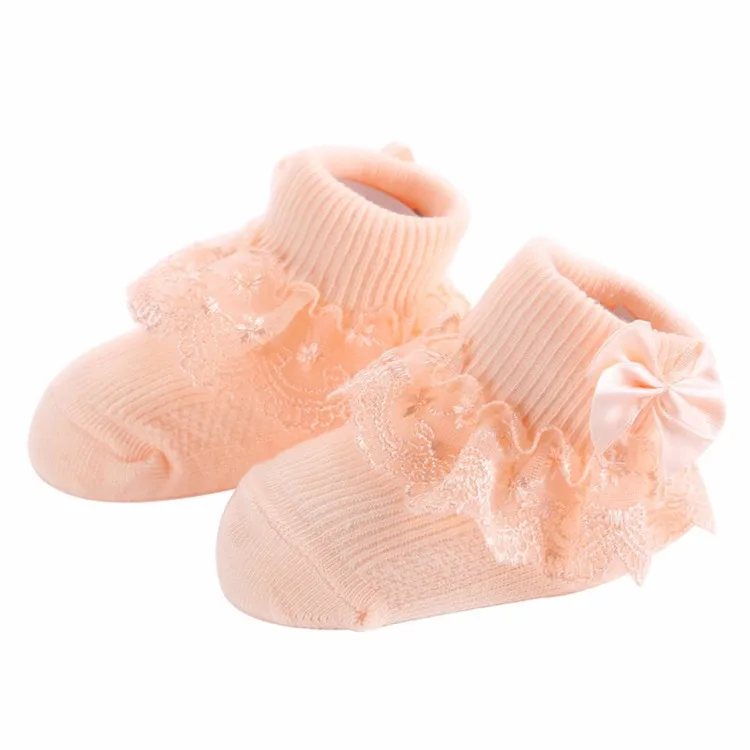 Стиль, бант, кружевные детские носки хлопоковый для новорожденных малышей носки для девочек милые хлопковые носки для детей ясельного возраста платье принцессы вечерние