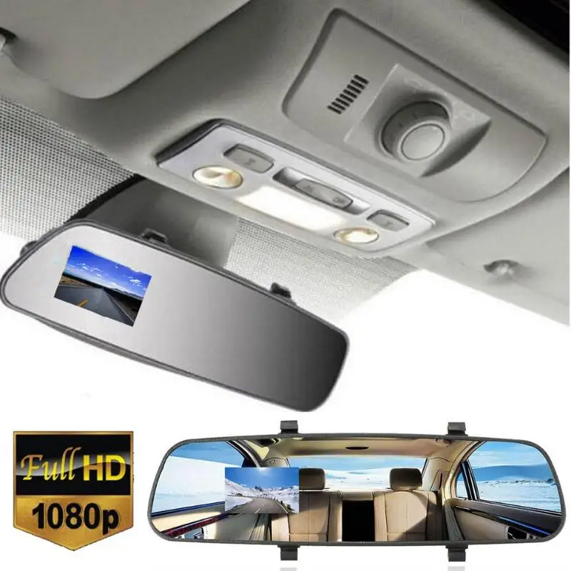 2,7 дюймов 1080P HD Автомобильное зеркало заднего вида с ЖК-дисплеем, видеорегистратор, камера, видео регистратор, регистратор, детектор движения, ночное видение, g-сенсор