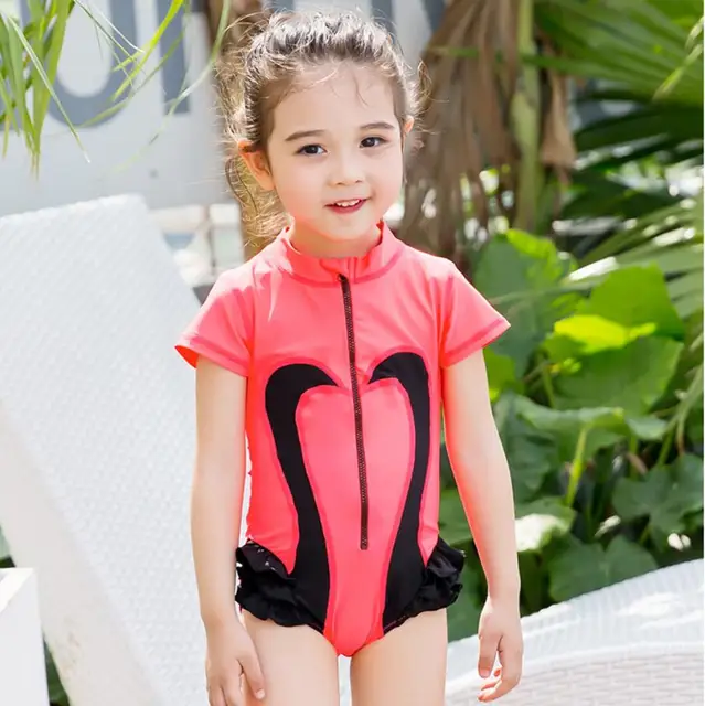2019 Children swim suit for girls one piece swimwear baby outfit kids