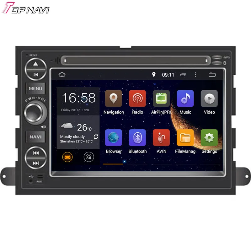 Topnavi Quad Core Android 6.0 Car GPS for Fusion/Explorer/500/F150/Focus/Edge/Expedition/Mustang/Escape /Freestyle/Mercury | Автомобили и