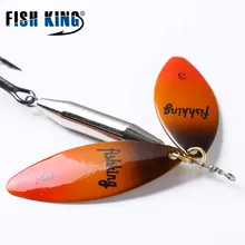 

FISH KING Mepps 3# Double Wobbler Metal Hard Spinner Bait Fishing Lure Wobblers For Trolling Lures Spoon Crankbait For Trout