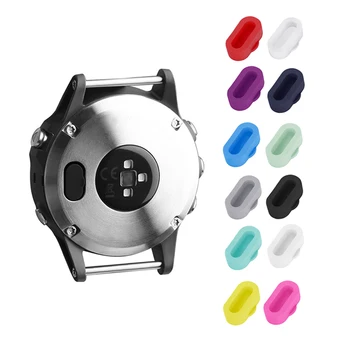 

ALLOYSEED 12Pcs/Set Silicone Smart Watch Charger Port Cover Protector Anti Dust Plug For Garmin Fenix 5/5S/5X Charging Port Case