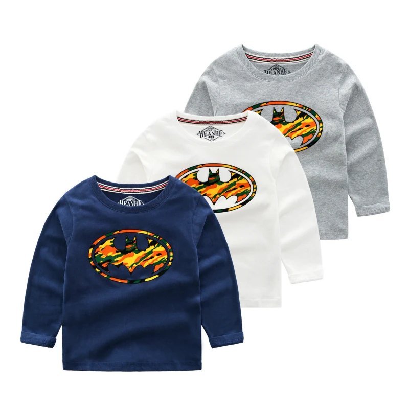 Новая Осенняя футболка для подростков футболки с длинными рукавами хлопковые