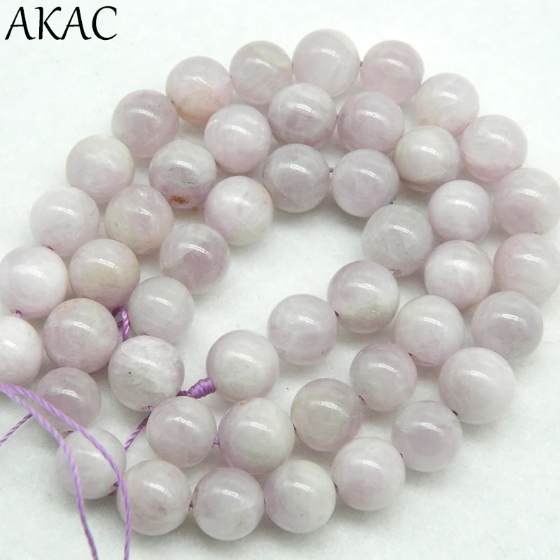 

Free shipping natural kunzite stone 7.5-8mm stone beads for diy bracelet necklace 45-48beads/lot