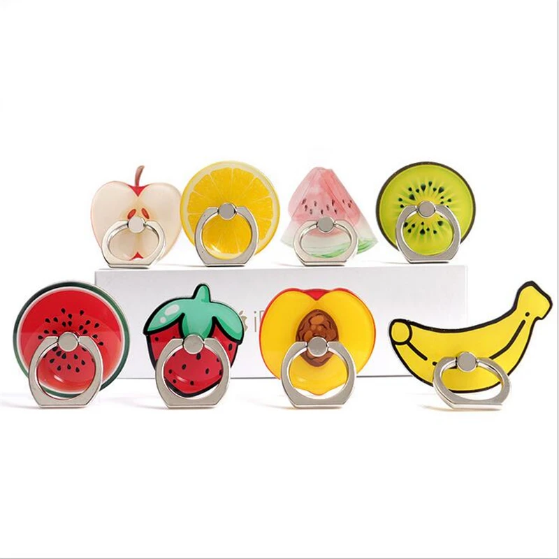 

Fashion fruit ring buckle for iphone 7plus mobile phone universal lazy people ring buckle paste flat bracket