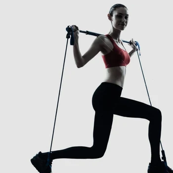 

Pilates Bar Lightweight Resistance Band And Toning Bar Home Gym Trainer Portable Pilates Total Body Workout Yoga Fitness Stretch