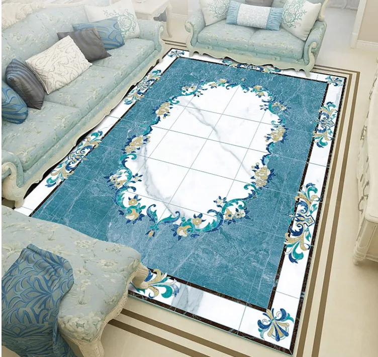2x3 м мраморная текстура гостиная 3D ковры Европейский Дворцовый стиль Короткие Плюшевые коврики Рождество украшение дома