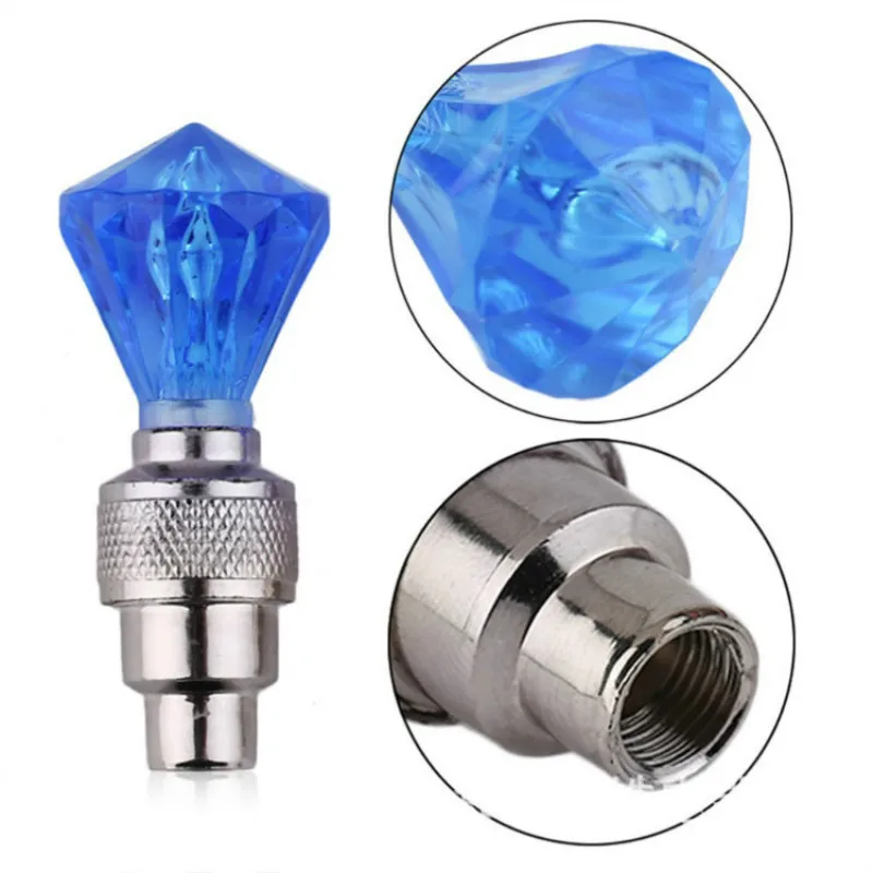 Flash Deal Bicycle Tyre Valve Caps Light Mountain Bike Light New Bicycle Wheel Tyre Lamp for Bicycle Accessories Bike Lamp Cycling Lights 4