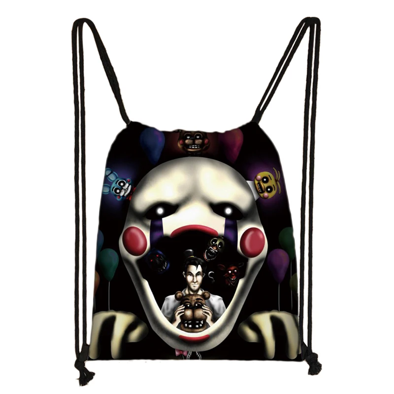 Five Nights At Freddy's Freddy Chica FNAF 3D Cartoon Kids Drawstring Backpack Shopping School Traveling Party Bags Gift - Цвет: 019