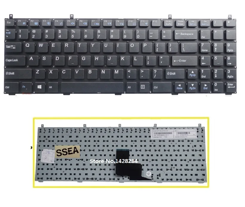 

SSEA New laptop US Keyboard For Clevo P150 P150HM P170HM P151EM W150HRM W170ER Keyboard without frame