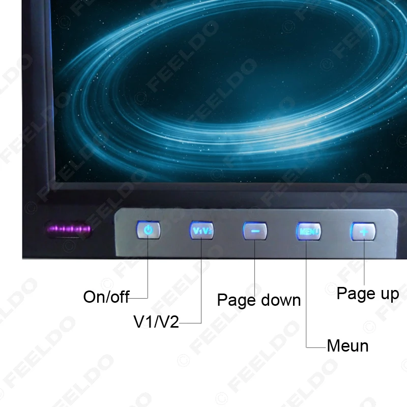 Feeldo DC12V 10.4 дюймов крышные TFT ЖК-дисплей Мониторы 2-способ видео Вход 10.4 "Флип Подпушка автомобиля Мониторы 3-Цвет для выбора #1283