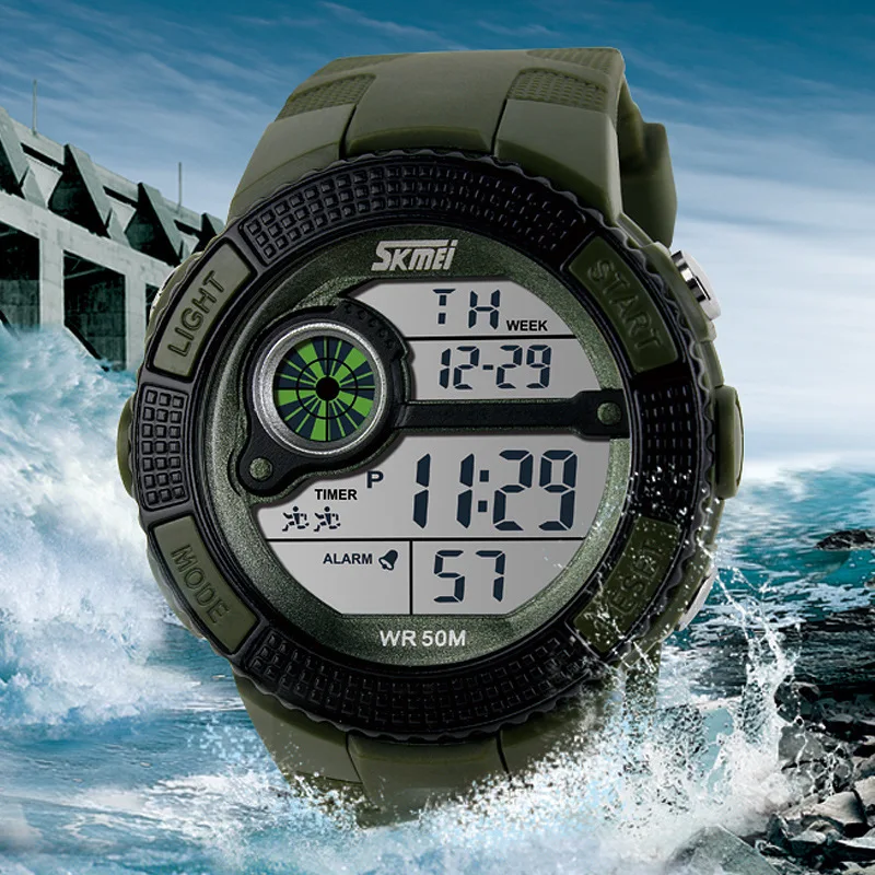 2019 New Skmei Brand Men LED Digital Watch Militar