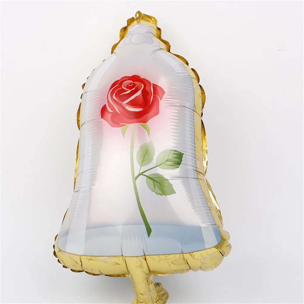 

1PCS hot new Rose balloons Wedding Marriage Birthday Party decorations foil ballons Beauty and beast white Rose flower