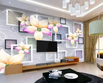

3D wallpaper custom mural beauty non-woven Contracted only beautiful petals stereoscopic 3 d TV setting wall paint wallpaper