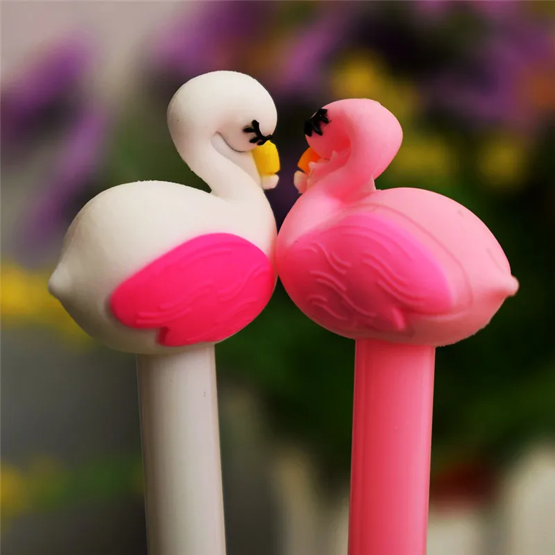 

Cute Beautiful Flamingo swans gel pen Kawaii stationery pens material office school supplies Writing tool