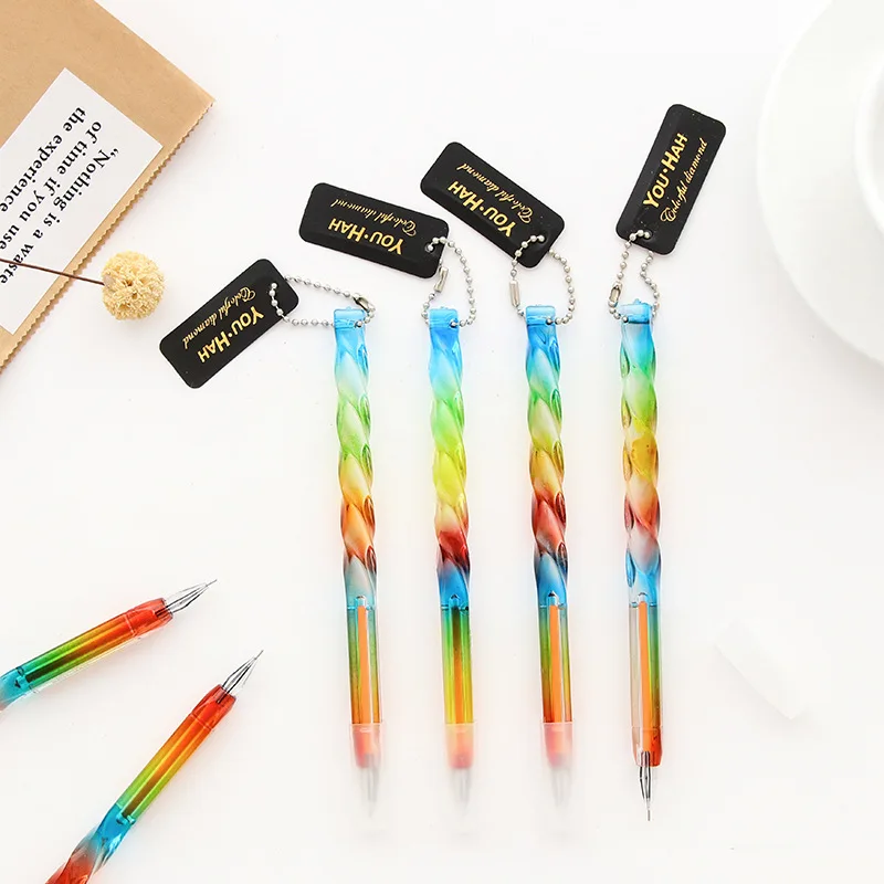 

Creative diamond head 0.5mm cute dazzling gell pen crystal transparent pen pole Muji pen student office stationery wholesale