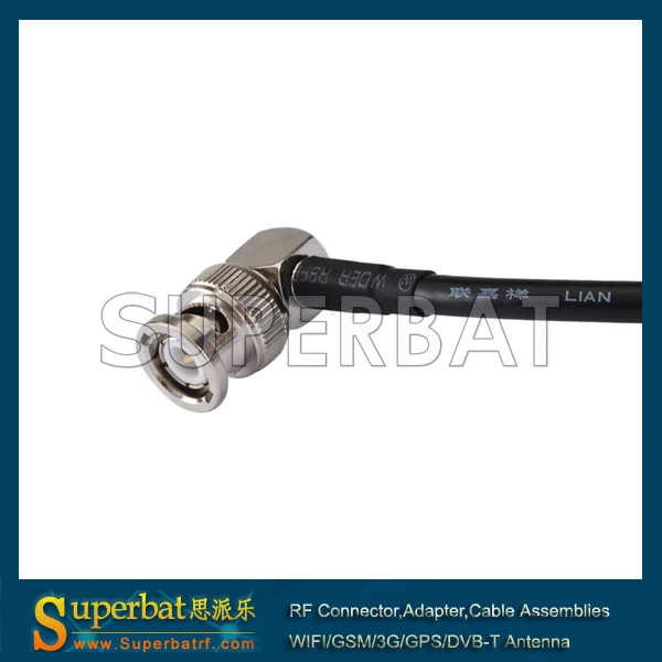 Superbat BNC штекер под прямым углом к правый угол pigtail кабель RG58 50 см для wireles|angle|angle